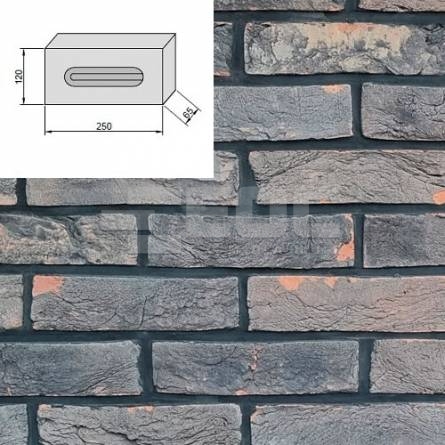 Екатеринославский кирпич ручной формовки Графитовый NF 250x120x65 