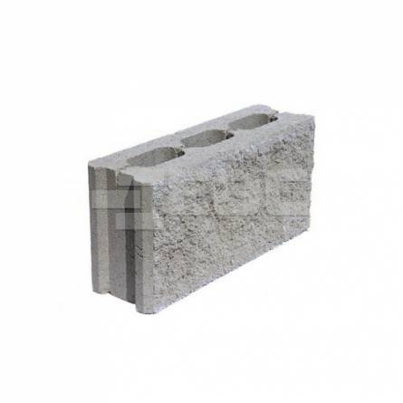 Заборный блок колотый Черный 390х190х120