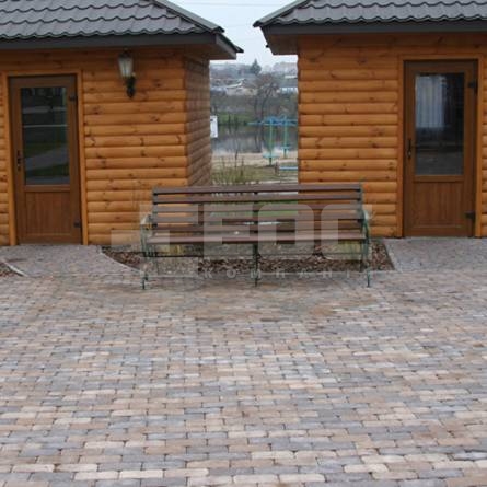 Тротуарная плитка Кирпич Антик 200х100х60 Коричневый