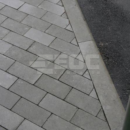 Тротуарна плитка Цегла стандартна без фаски 200х100х60 Сірий