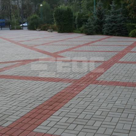 Тротуарная плитка Кирпич стандартный 200х100х40 Серый