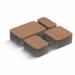 Тротуарная плитка Старый город 40мм Персиковая