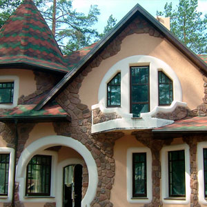 Фасадная плитка, имитирующая дикий камень. Фото, статьи